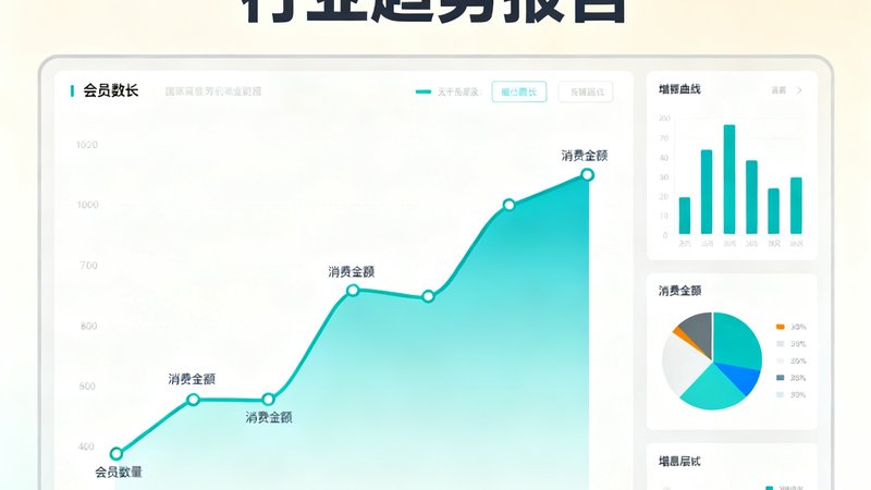 2025年中国健身行业趋势报告封面图，展示增长曲线和数据图表的视觉设计。